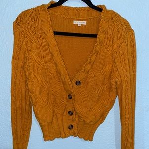 PacSun Mustard/Yellow Button Up Cardigan